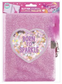Born to Sparkle Glitter Journal and pen